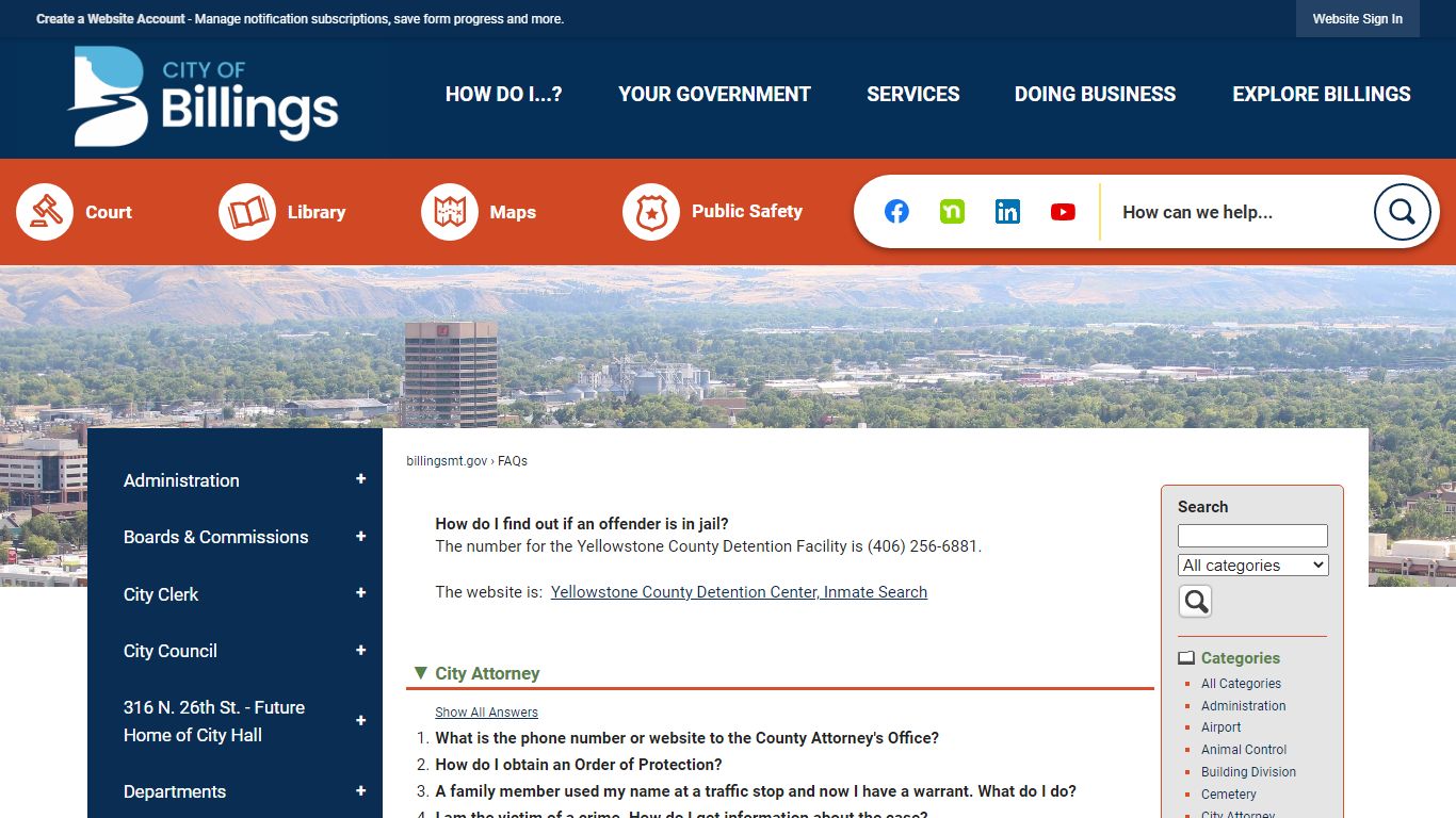 FAQs • Billings • CivicEngage